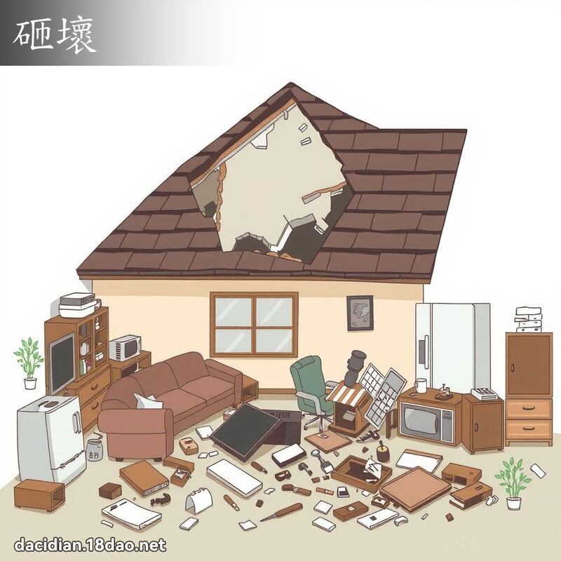 砸壞 - 國語大辭典配圖