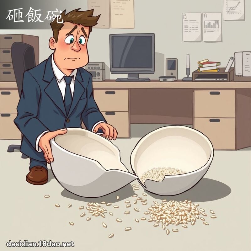 砸饭碗 - 国语大辞典配图