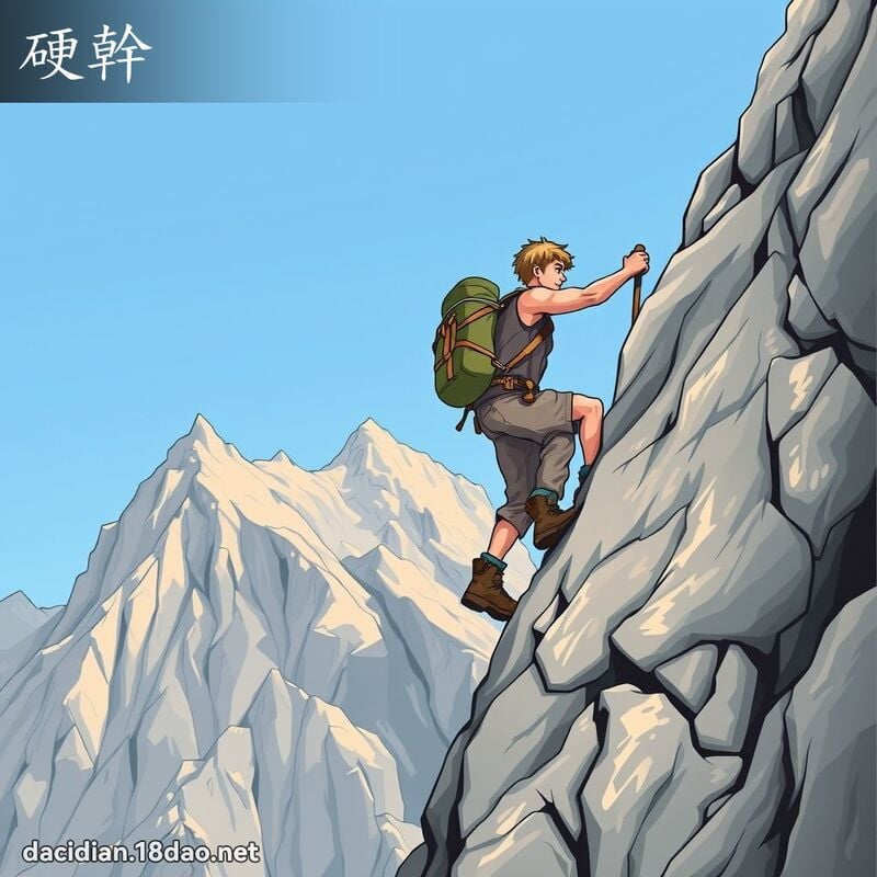 硬幹 - 國語大辭典配圖