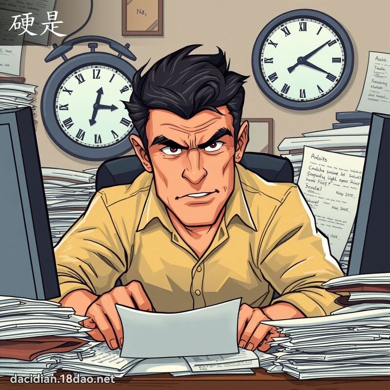 硬是 - 國語大辭典配圖