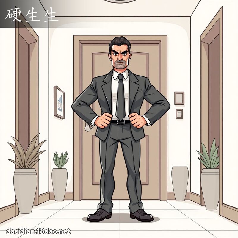 硬生生 - 國語大辭典配圖