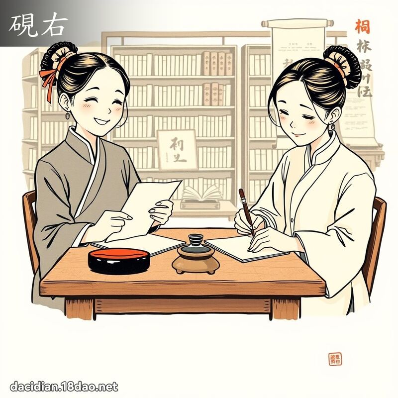 砚右 - 国语大辞典配图