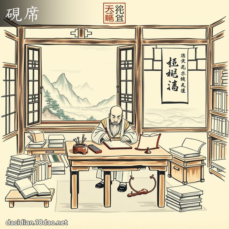硯席 - 國語大辭典配圖