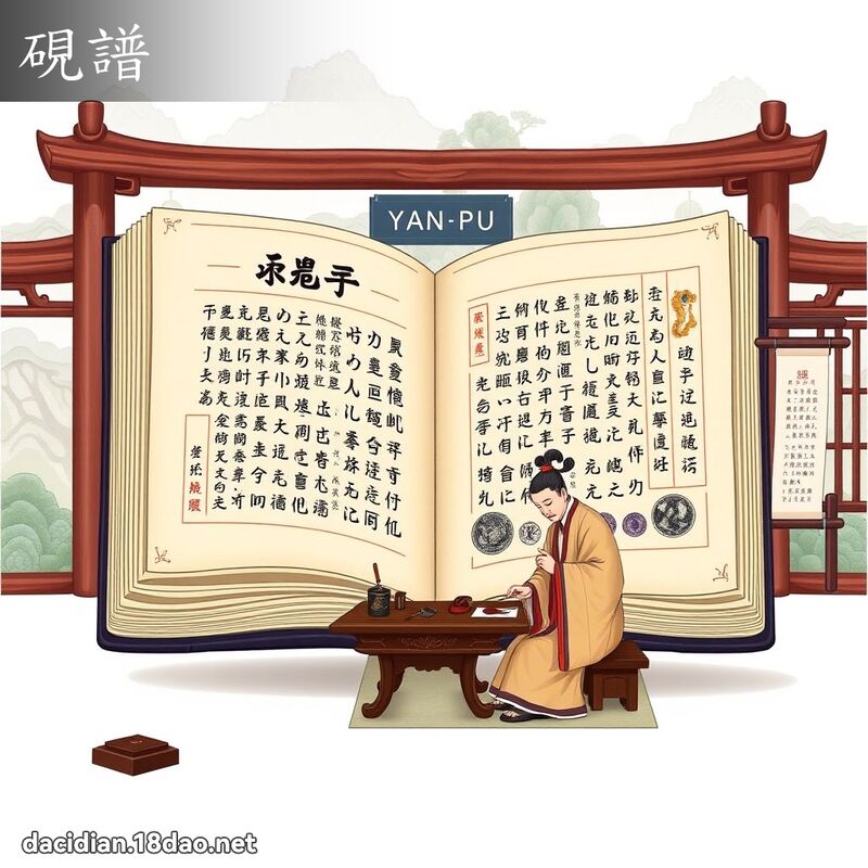 硯譜 - 國語大辭典配圖