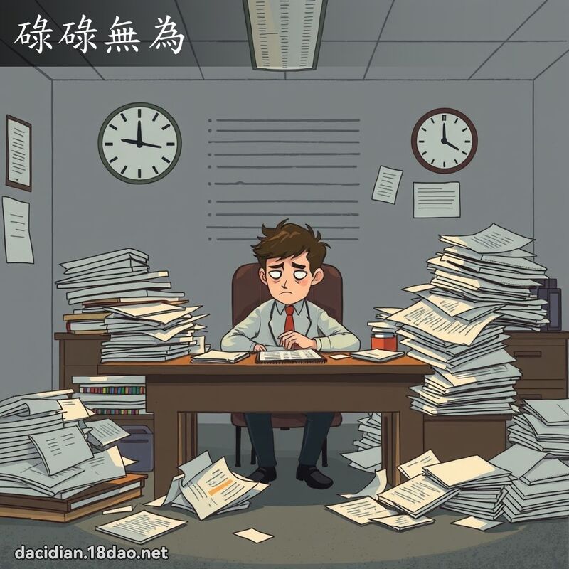 碌碌無為 - 國語大辭典配圖