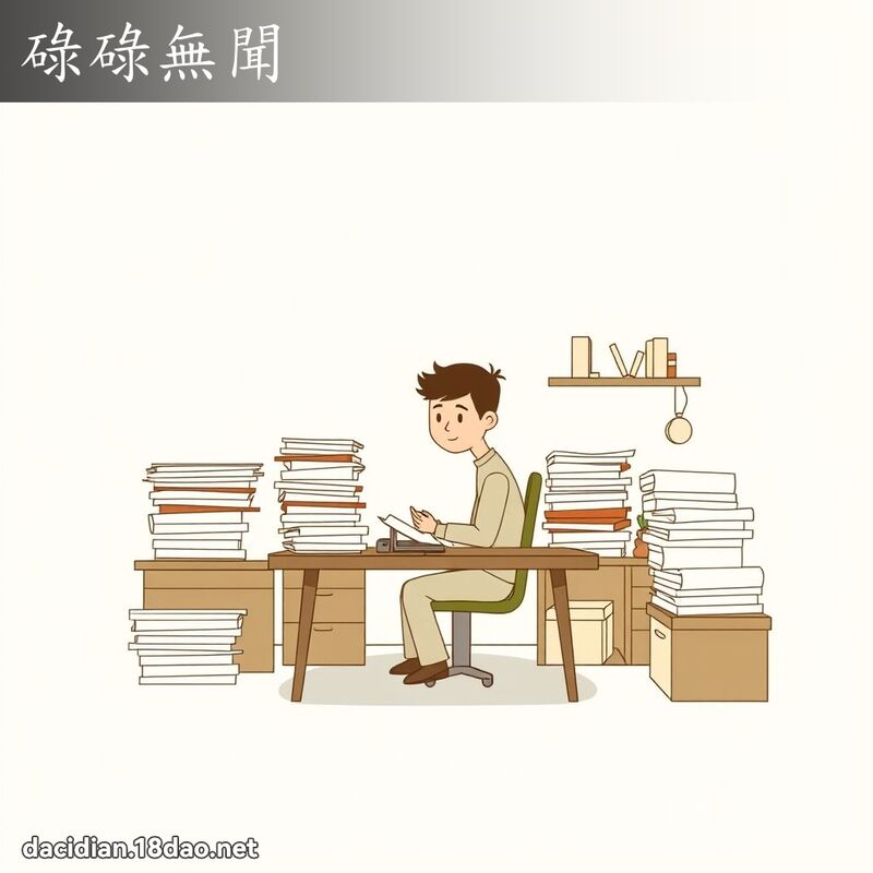 碌碌無聞 - 國語大辭典配圖