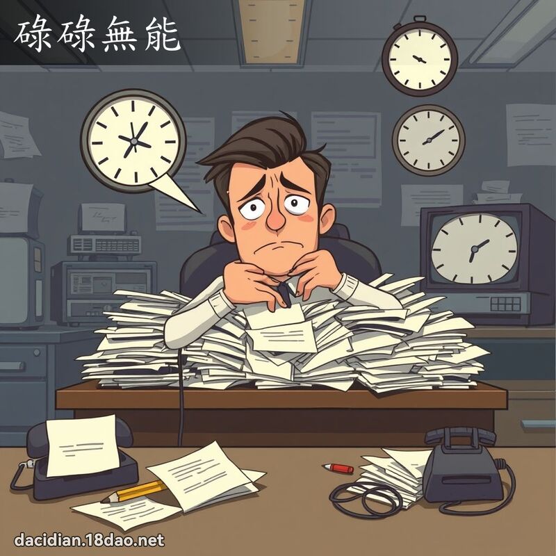 碌碌無能 - 國語大辭典配圖