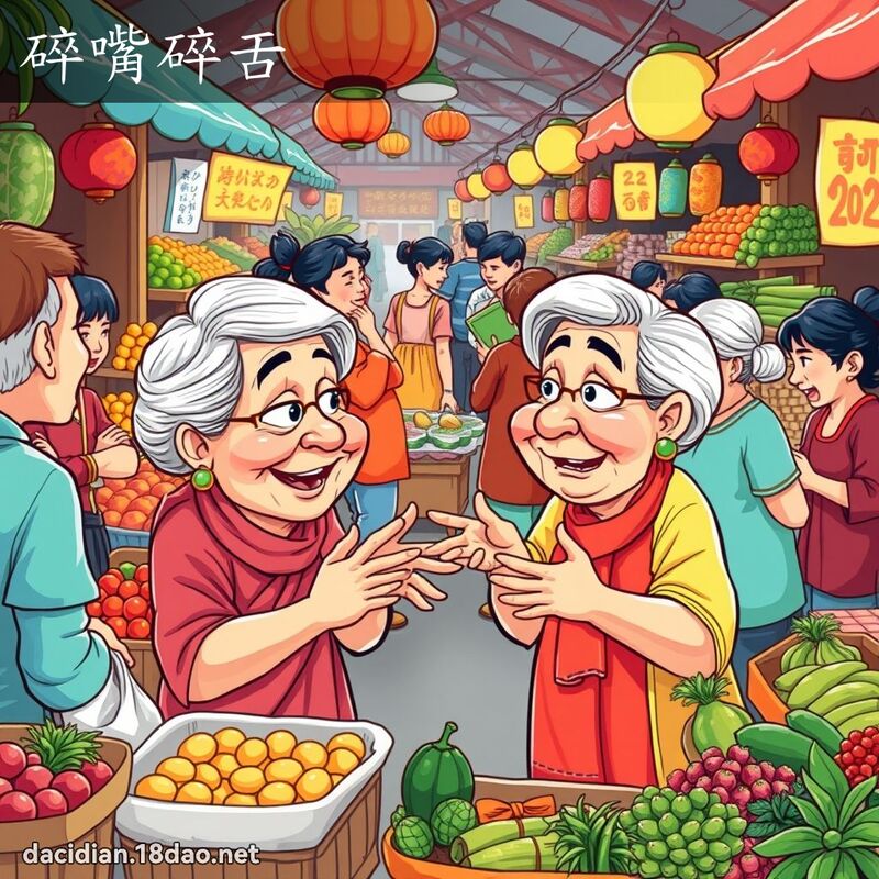 碎嘴碎舌 - 國語大辭典配圖