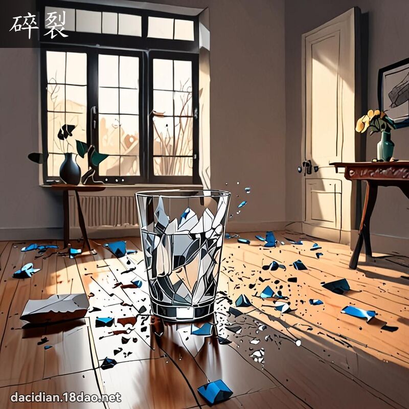 碎裂 - 国语大辞典配图