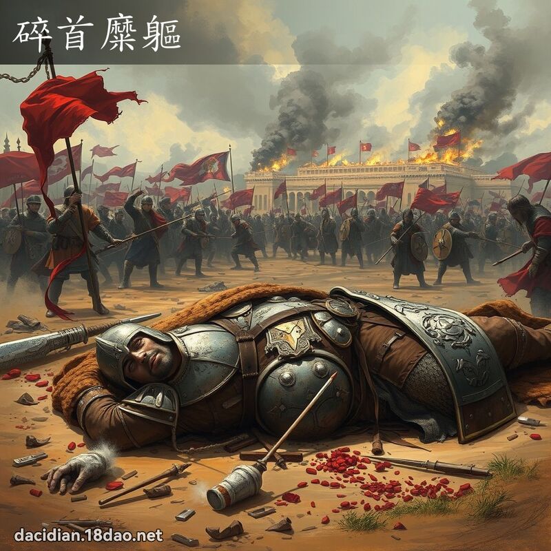 碎首糜軀 - 國語大辭典配圖