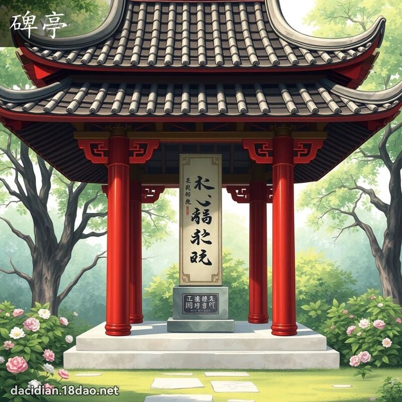 碑亭 - 國語大辭典配圖