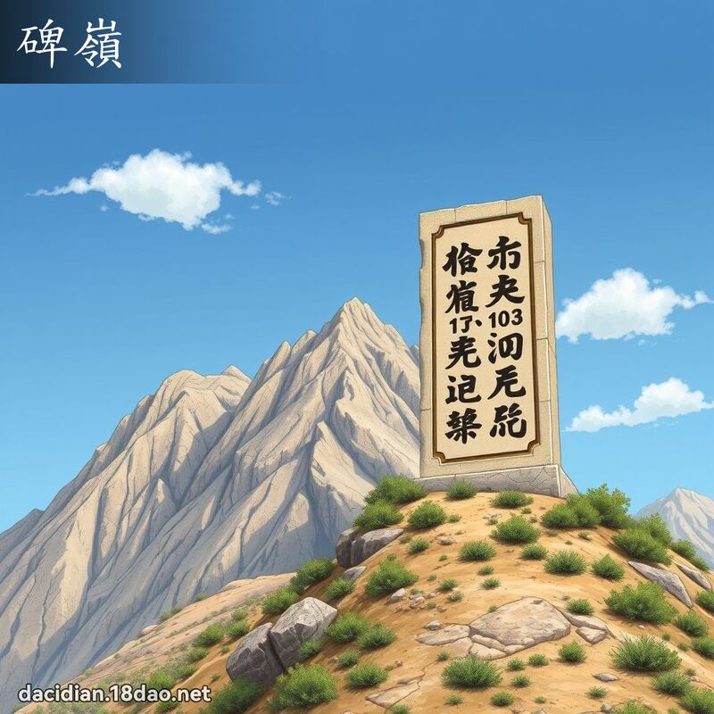 碑岭 - 国语大辞典配图