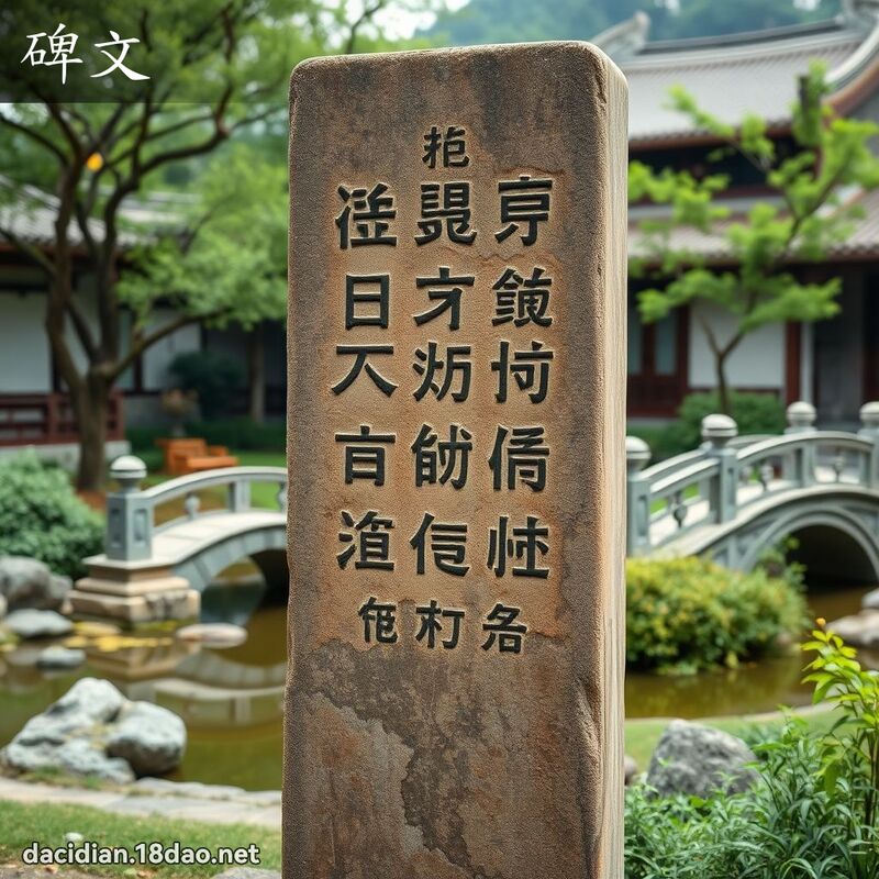 碑文 - 國語大辭典配圖