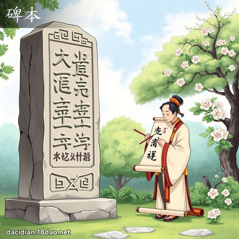 碑本 - 國語大辭典配圖