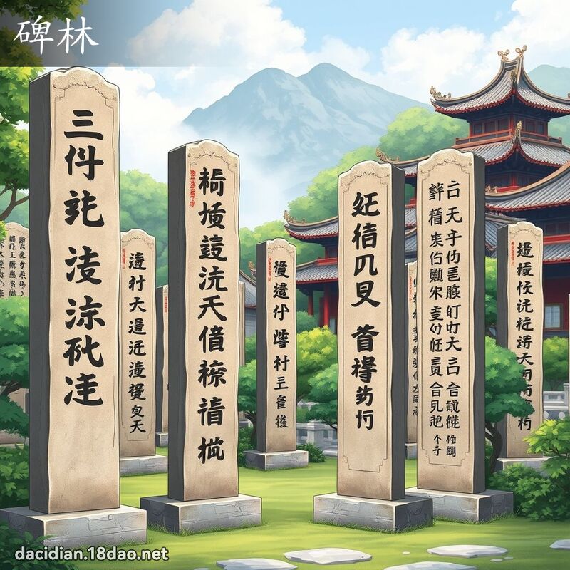 碑林 - 國語大辭典配圖