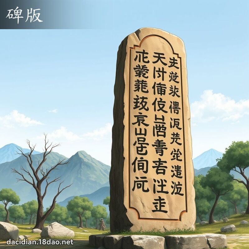 碑版 - 國語大辭典配圖