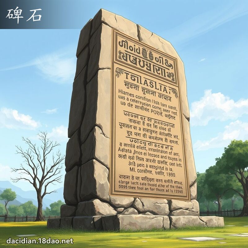 碑石 - 国语大辞典配图