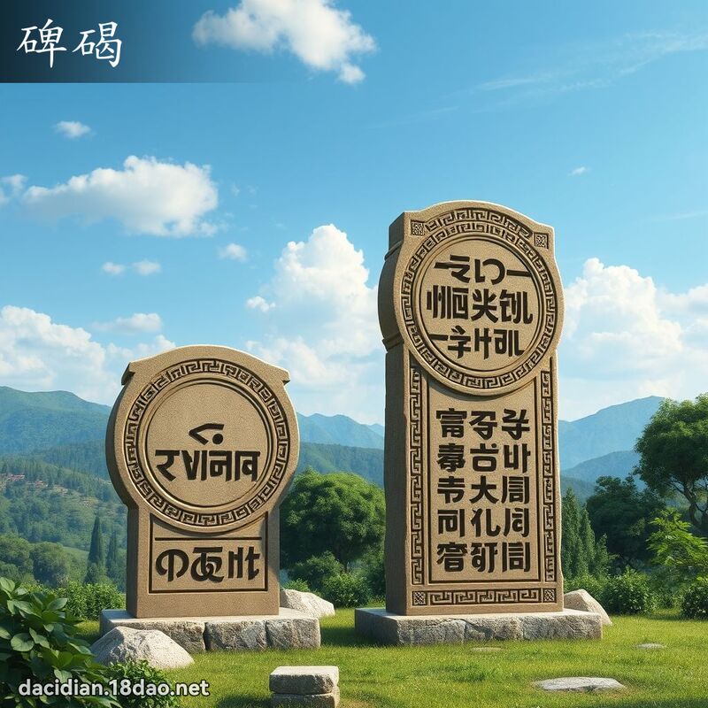 碑碣 - 國語大辭典配圖