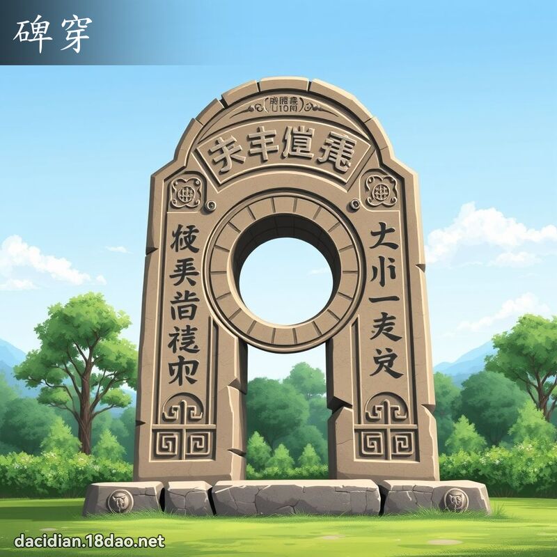 碑穿 - 國語大辭典配圖