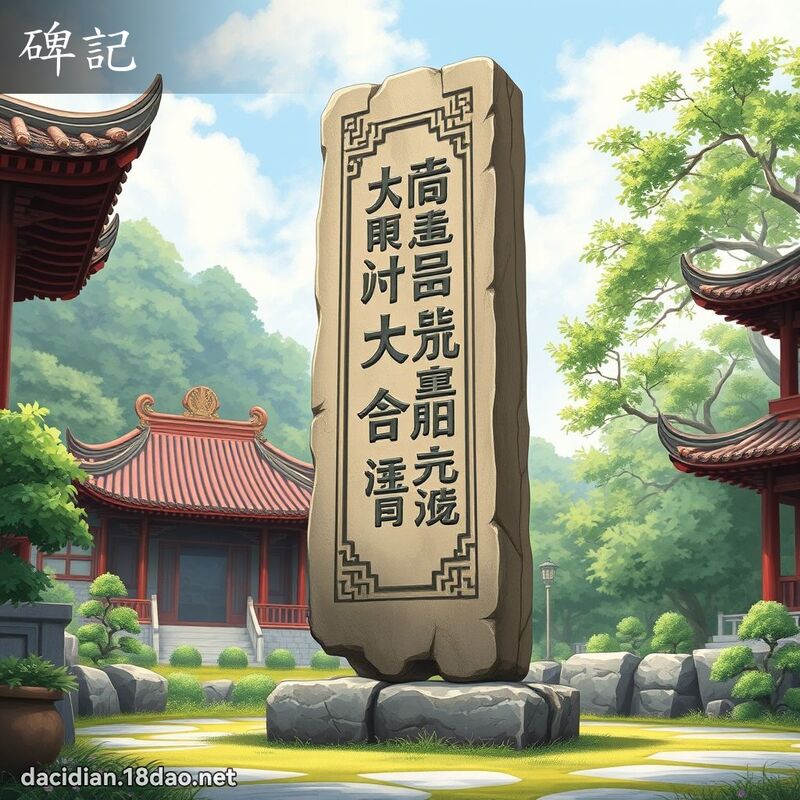 碑記 - 國語大辭典配圖