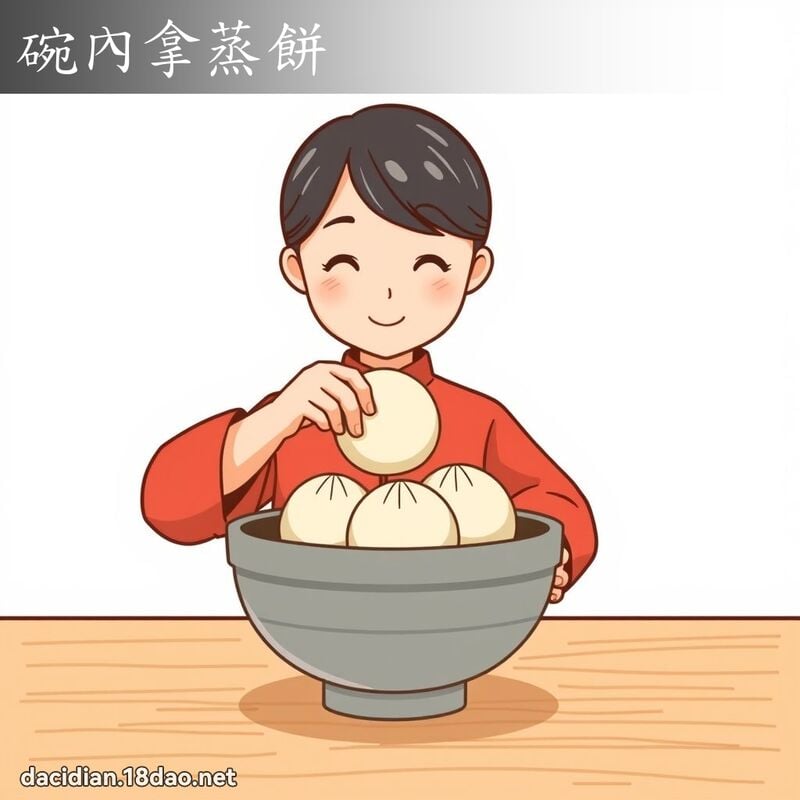 碗內拿蒸餅 - 國語大辭典配圖
