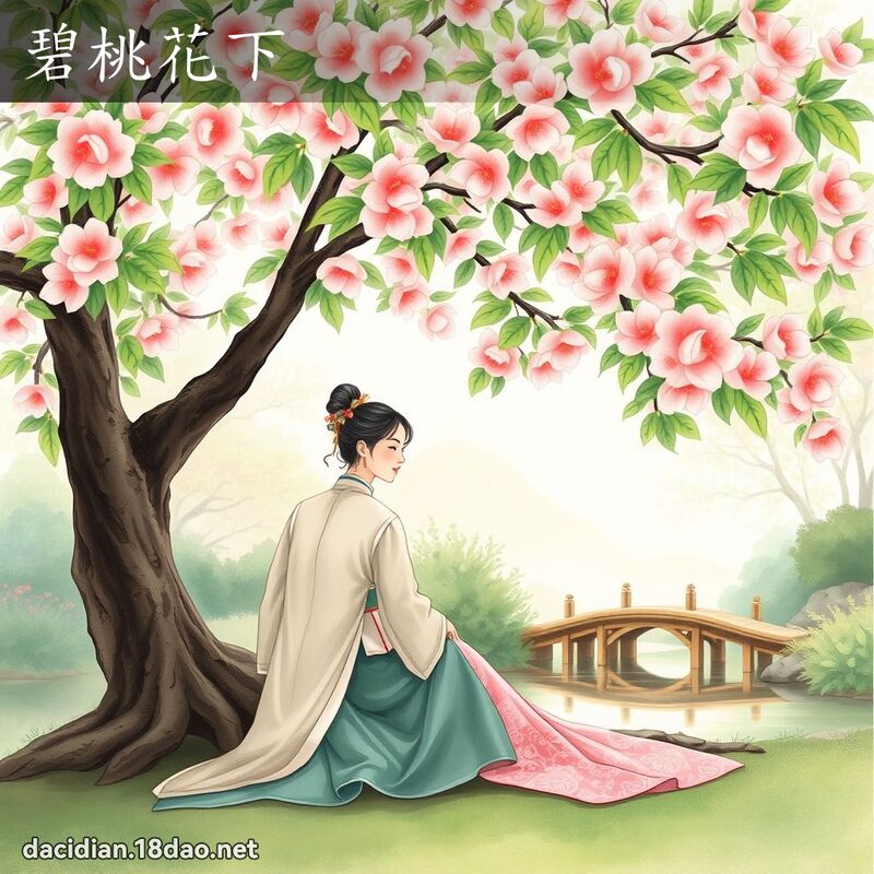 碧桃花下 - 國語大辭典配圖