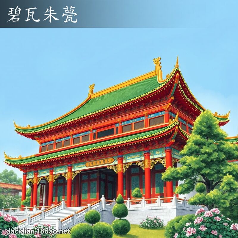 碧瓦朱甍 - 國語大辭典配圖