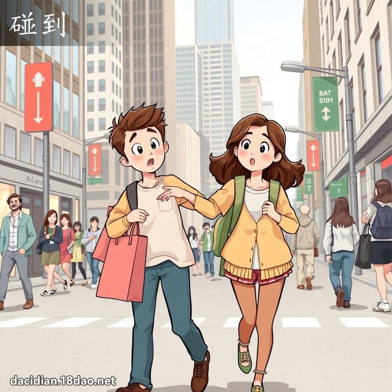 碰到 - 國語大辭典配圖