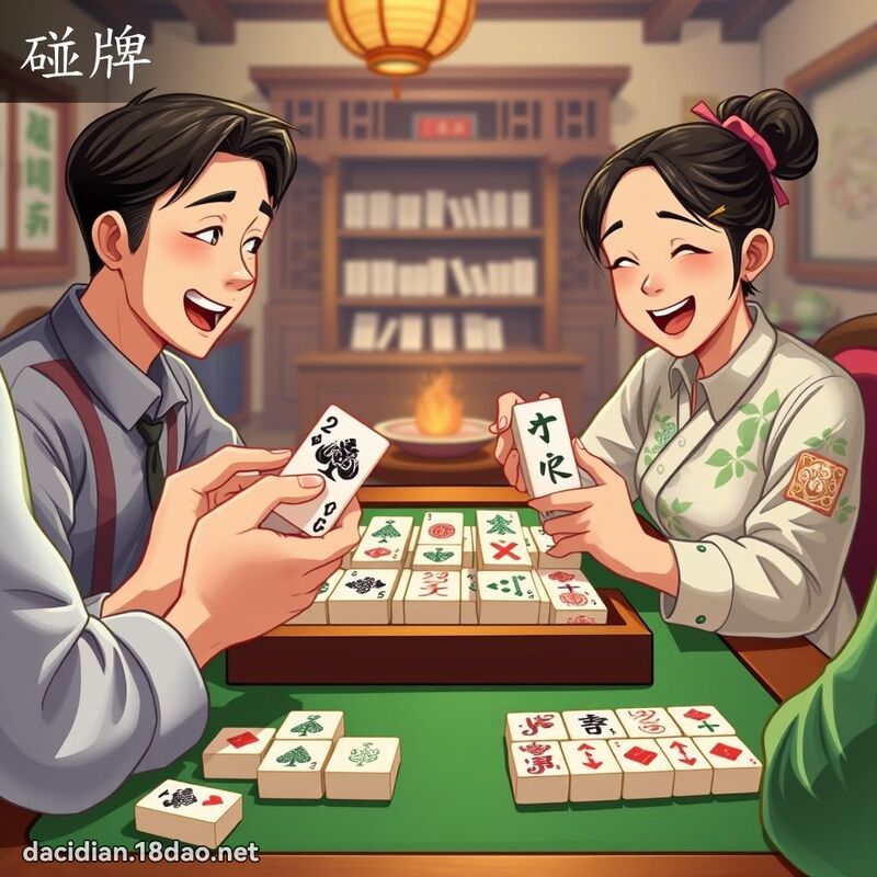 碰牌 - 国语大辞典配图