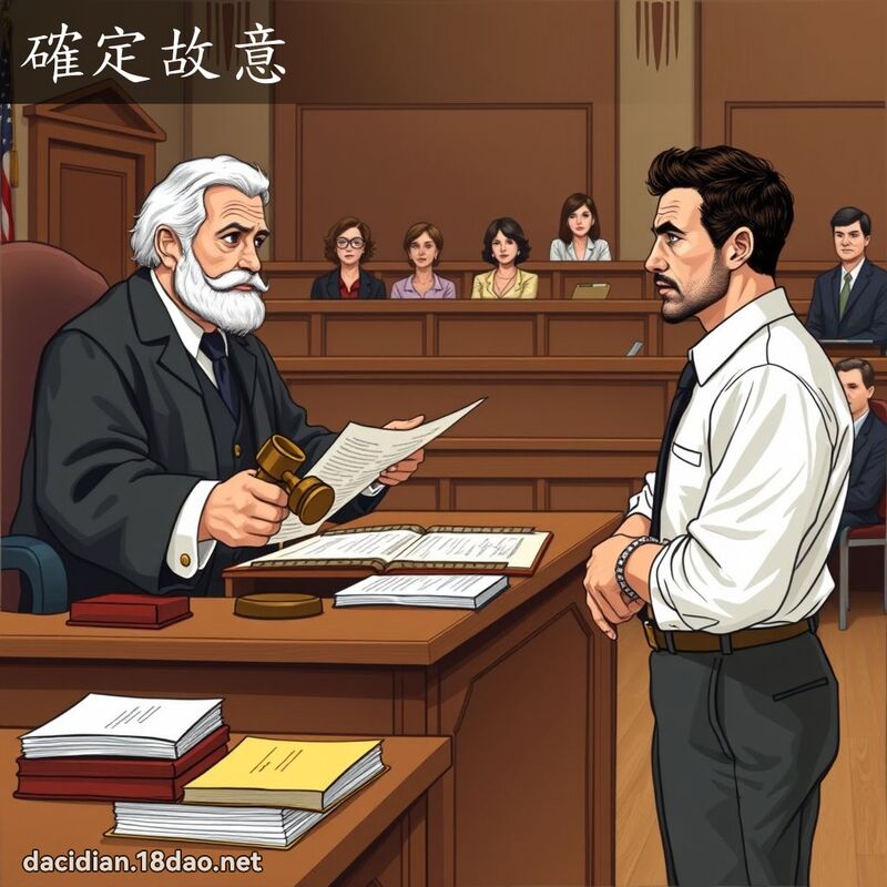 確定故意 - 國語大辭典配圖