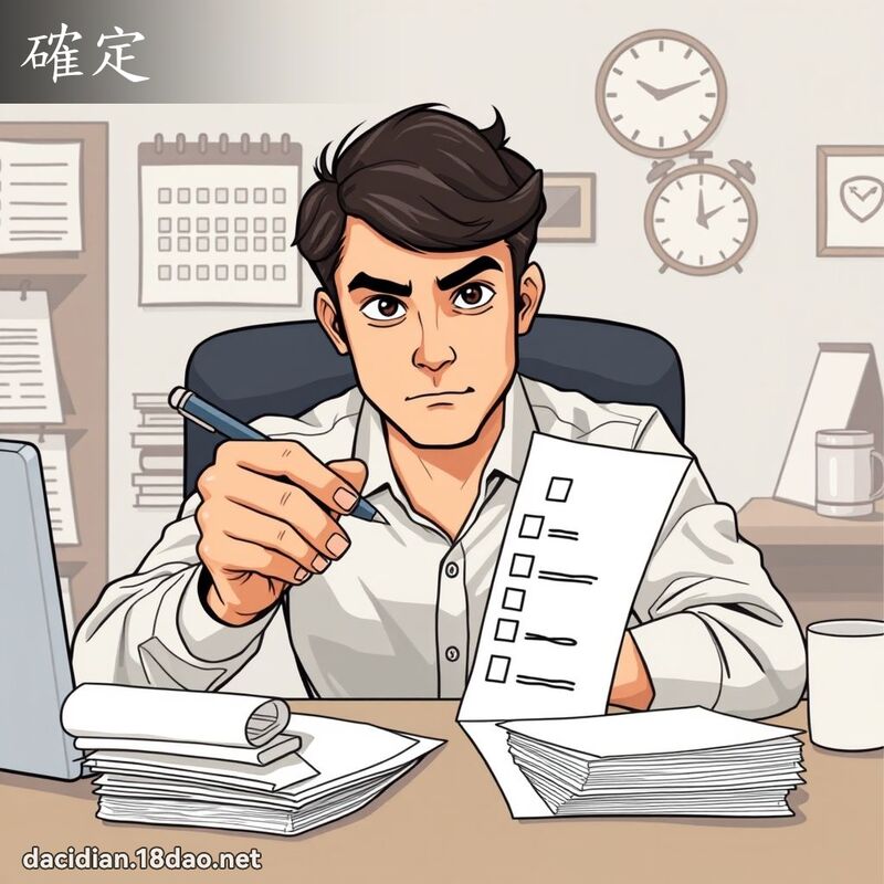 確定 - 國語大辭典配圖
