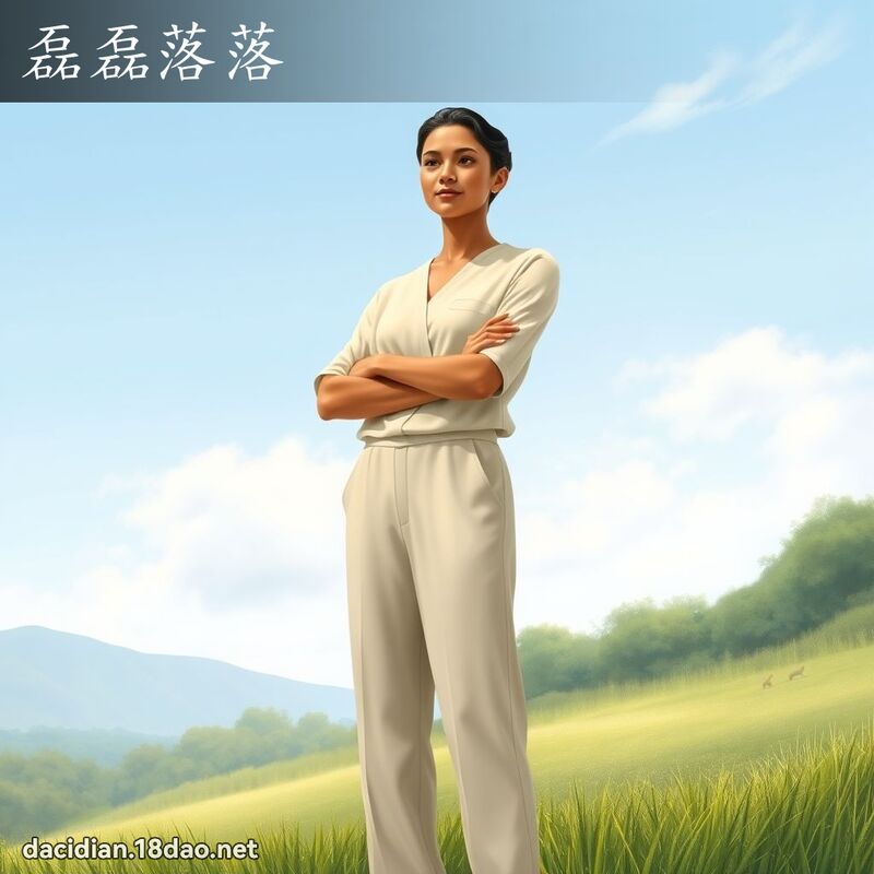 磊磊落落 - 國語大辭典配圖
