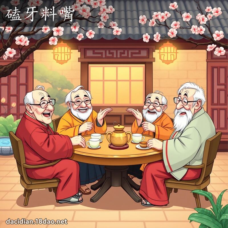 磕牙料嘴 - 国语大辞典配图