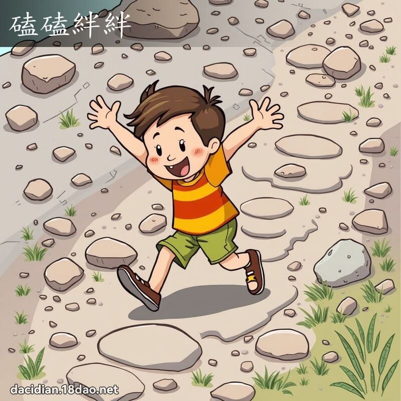 磕磕绊绊 - 国语大辞典配图