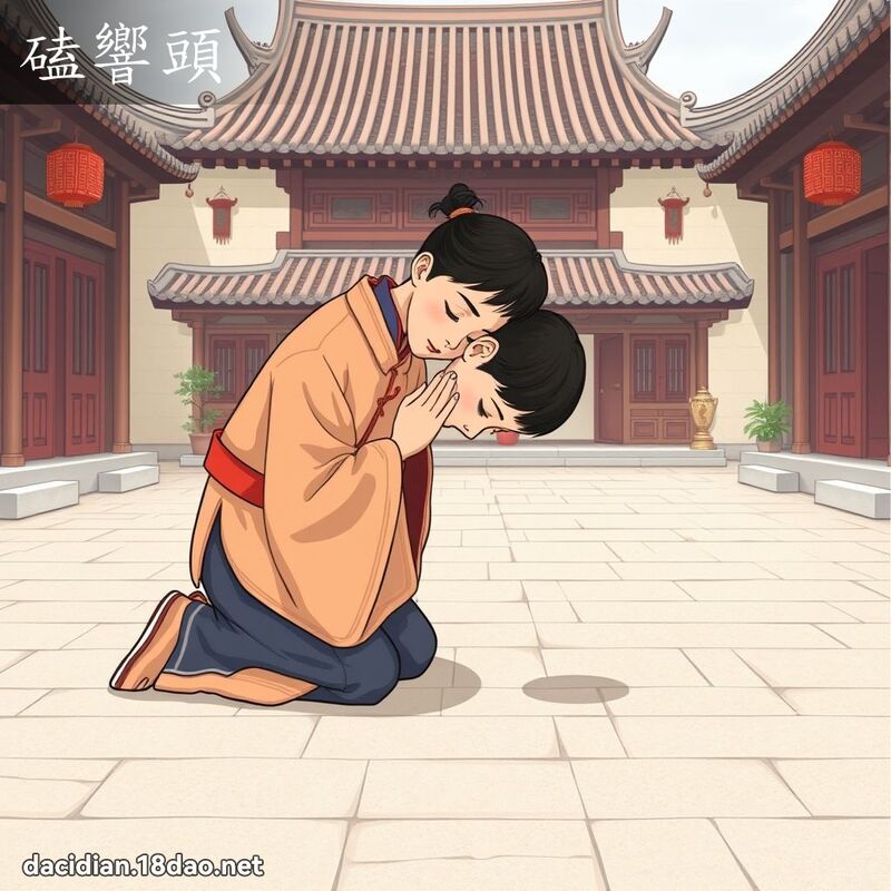 磕响头 - 国语大辞典配图
