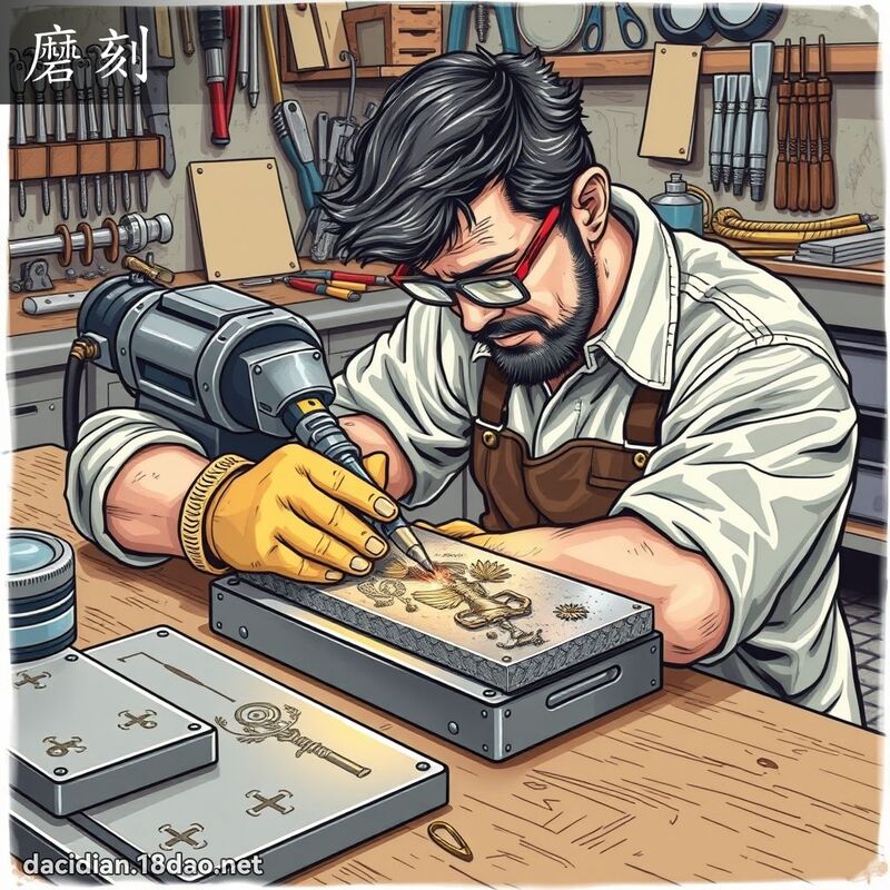 磨刻 - 國語大辭典配圖