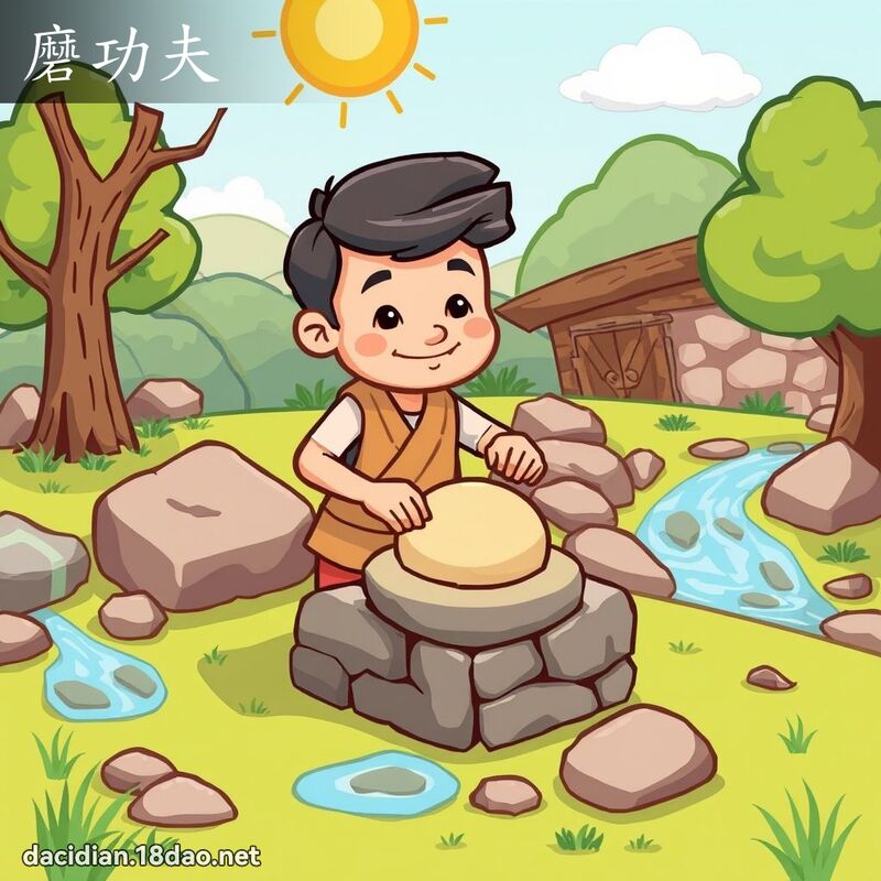 磨功夫 - 國語大辭典配圖
