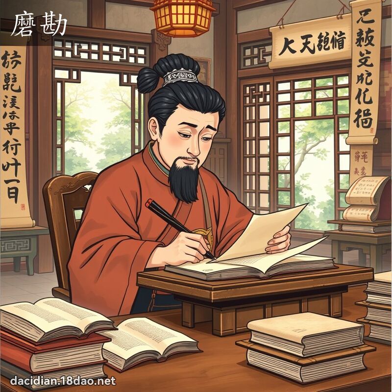 磨勘 - 国语大辞典配图