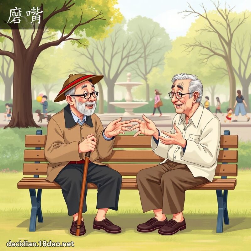 磨嘴 - 国语大辞典配图