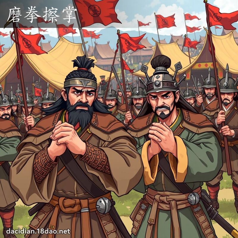 磨拳擦掌 - 國語大辭典配圖