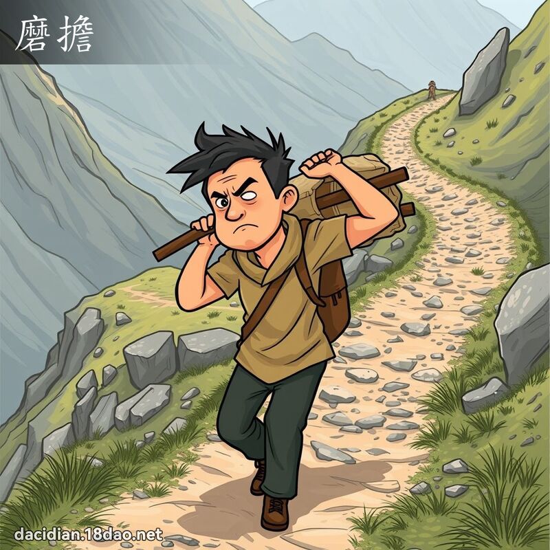 磨擔 - 國語大辭典配圖