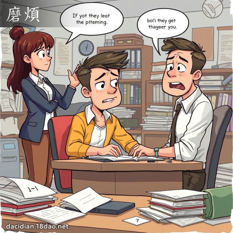 磨烦 - 国语大辞典配图
