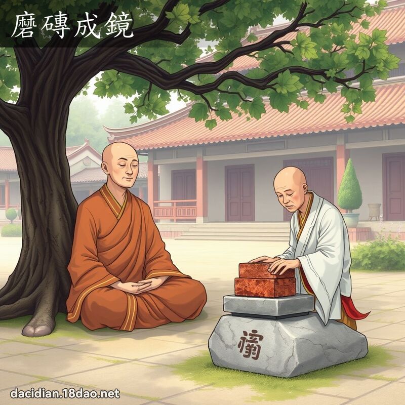 磨磚成鏡 - 國語大辭典配圖
