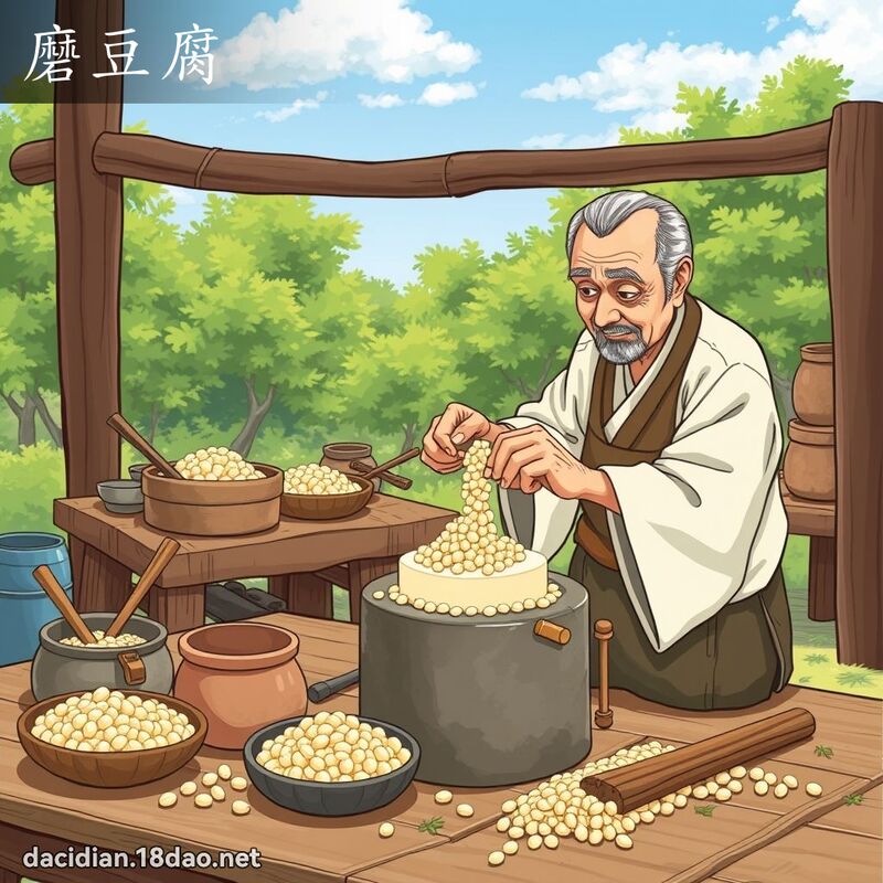 磨豆腐 - 国语大辞典配图