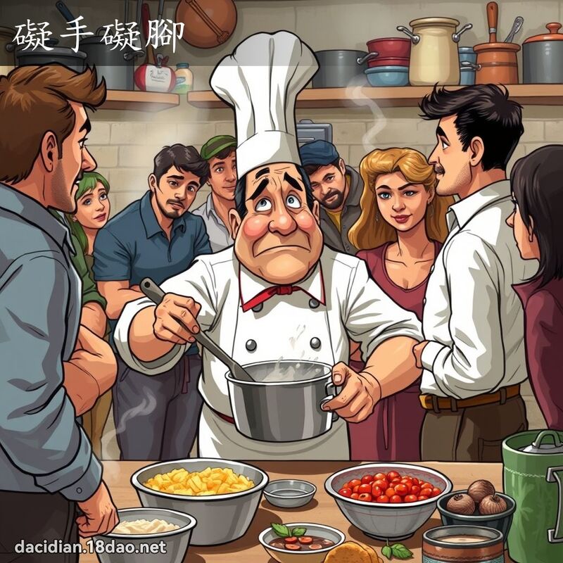 碍手碍脚 - 国语大辞典配图