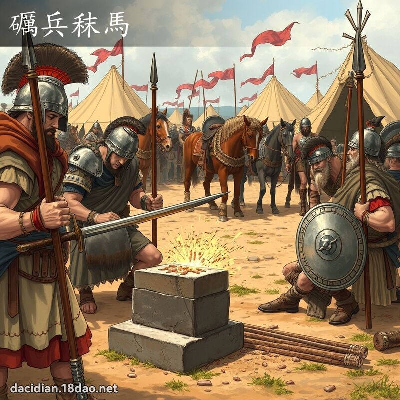 礪兵秣马 - 国语大辞典配图