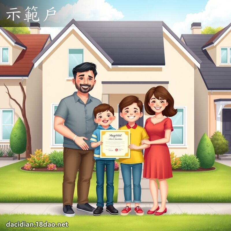 示範戶 - 國語大辭典配圖