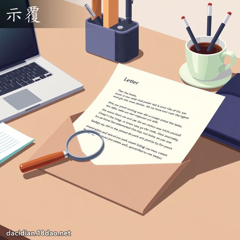 示覆 - 國語大辭典配圖