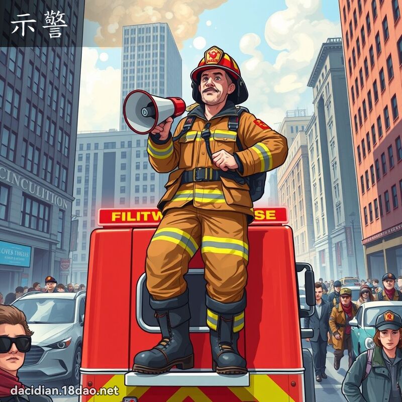 示警 - 国语大辞典配图