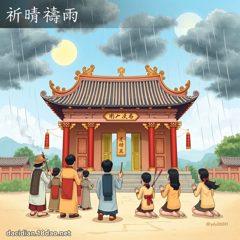 祈晴祷雨 - 国语大辞典配图